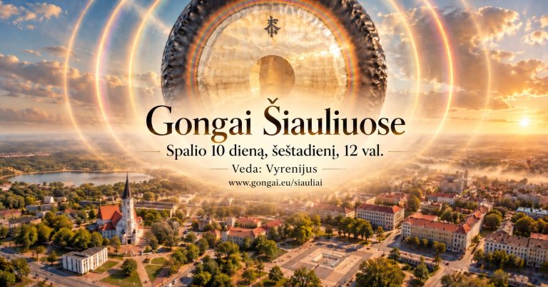 Gongai Šiauliuose – 2026 m. spalio 10 d., šeštadienį, 12 val. Veda Vyrenijus